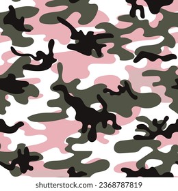 Camouflage seamless pattern.Texture military camouflage seamless pattern. Abstract army and hunting masking ornament.	