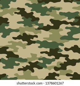 Camouflage seamless pattern.Texture modern  military backgound. Fabric textile print tamplate.Vector