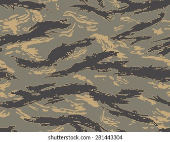 Camouflage Seamless Pattern.Tiger Stripes