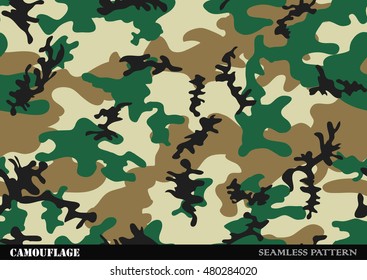 Camouflage Seamless Pattern.Vector Military Pattern.