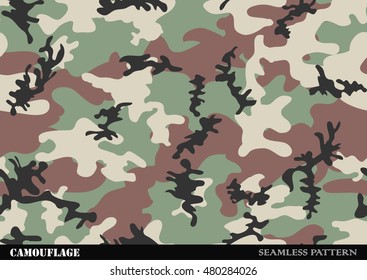Camouflage Seamless Pattern.Vector Military Pattern.