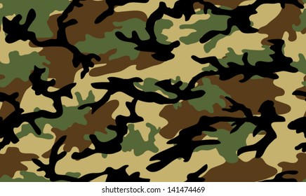 Camouflage seamless pattern.Woodland style.