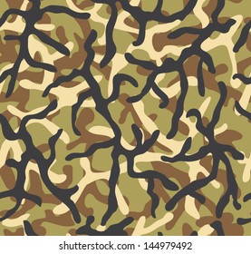 Camouflage seamless pattern.Woodland style