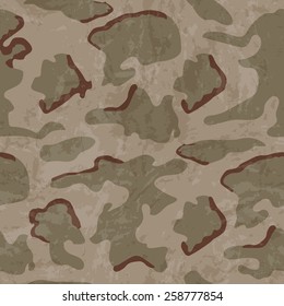 Camouflage seamless three color desert pattern
