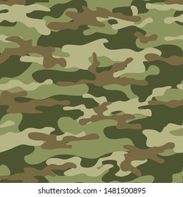 
camouflage seamless vector pattern. green spots, modern. military texture