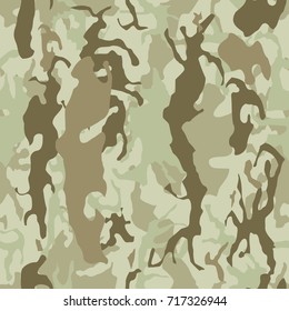 Camouflage seamless vector pattern - military camo texture.