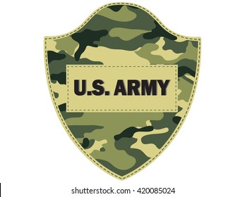 Camouflage Shields U.S. Army.Vector