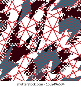 Camouflage skin laser lines seamless military textile products Background Pattern Vector illustration