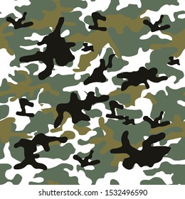 Camouflage skin seamless military textile products Background Pattern Vector illustration