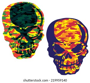 camouflage skull,
