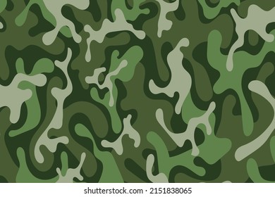 fondo de diseño de patrones de soldados de camuflaje. estilo de vestir ejército camo verde repite la impresión. ilustración vectorial