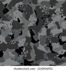 Camouflage of spots. Seamless pattern. Military texture. Abstract background camo. Print on fabric and clothing. Vector