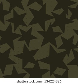 camouflage stars seamless pattern