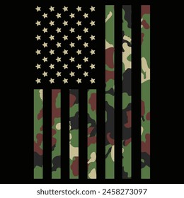 Camouflage T Shirt, 4th Of July