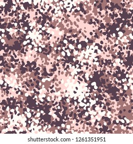 Camouflage texture digital seamless pattern. Abstract modern dotted militagy camo background. Fabric textile endless ornament. Vector illustration.