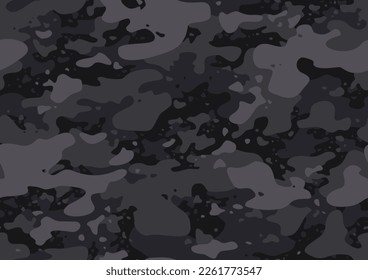 Camouflage Textur Grunge nahtloses Muster. Abstrakte moderne militärische Ornamente für Stoff- und Modetextilien. Vektorhintergrund.
