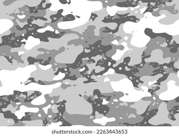 Camouflage Textur Grunge nahtloses Muster. Abstrakte moderne militärische Ornamente für Stoff- und Modetextilien. Vektorhintergrund.