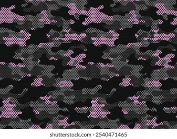 Camouflage texture military abstract seamless digital pattern vector illustration