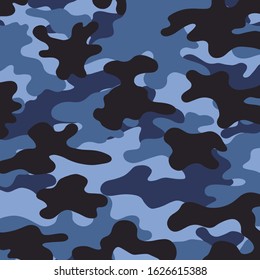 Camouflage texture pattern. Abstract modern military camo ornament for army and hunting fabric print. Military uniform. The form of the navy.Masking ornament. Vector background. 