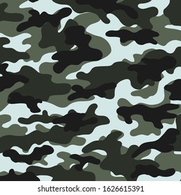 Camouflage texture pattern. Abstract modern military camo ornament for army and hunting fabric print. Military uniform. The form of the navy.Masking ornament. Vector background. 