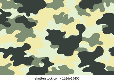 Camouflage texture pattern. Abstract modern military camo ornament for army and hunting fabric print. Military uniform. The form of the navy.Masking ornament. Vector background. 