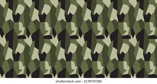 Camouflage Textur nahtloser Hintergrund. Nahtloses Camo-Muster. Vektorgrafik