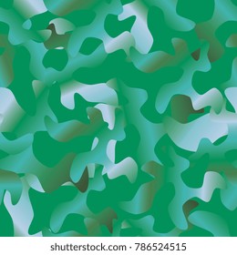 Camouflage. Camouflage texture. Seamless background. Cloth. Wallpaper. Gradient blots in green tones