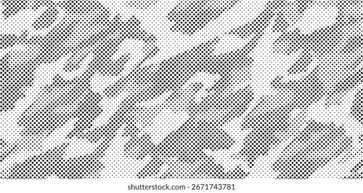 Textura de camuflaje sin patrón de puntos. Fondo militar sin fin de semitono Abstractas para tela y estampado textil de moda. Ilustración vectorial.