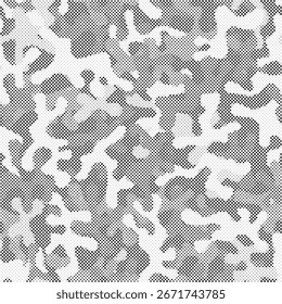 Textura de camuflaje sin patrón de puntos. Fondo militar sin fin de semitono Abstractas para tela y estampado textil de moda. Ilustración vectorial.