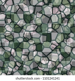 Camouflage texture. Seamless marble pattern. Multicolored elements. Chess network consisting of striped squares.
