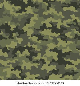 Camouflage texture seamless pattern. Abstract modern military and hunting textile print background. Vector illustration.