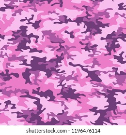 Camouflage texture seamless pattern. Abstract modern military camo fashion background. Vector illustration.