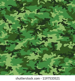 Camouflage texture seamless pattern. Abstract modern military camo fashion background. Vector illustration.