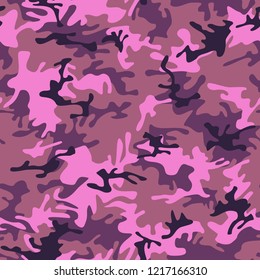 Camouflage texture seamless pattern. Abstract modern military camo texture for fabric and fashion textile print ornament. Vector background.