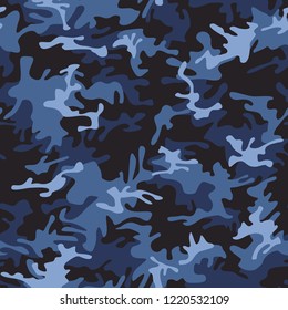 Camouflage texture seamless pattern. Abstract modern military camo texture for fabric and fashion textile print ornament. Vector background.
