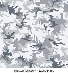 Camouflage texture seamless pattern. Abstract modern military camo texture for fabric and fashion textile print ornament. Vector background.