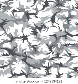 Camouflage texture seamless pattern. Abstract endless military ornament for fabric and fashion textile. Vector background.