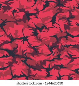 Camouflage texture seamless pattern. Abstract endless military ornament for fabric and fashion textile. Vector background.