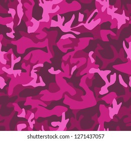 Camouflage texture seamless pattern. Abstract modern military endless background. Vector illustration.