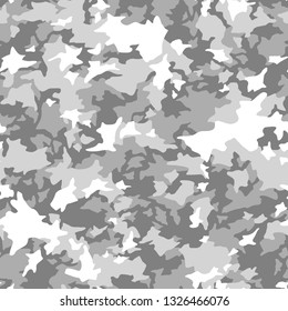 Camouflage texture seamless pattern. Abstract military camo endless ornament for army and hunting textile fabric print. Vector background.