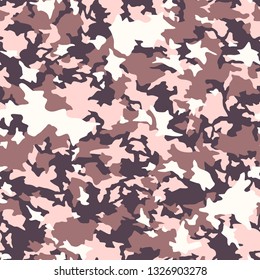 Camouflage texture seamless pattern. Abstract military camo endless ornament for army and hunting textile fabric print. Vector background.
