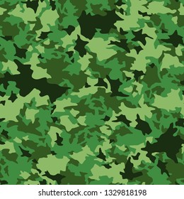 Camouflage texture seamless pattern. Abstract military camo endless ornament for army and hunting textile fabric print. Vector background.