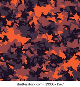 Camouflage texture seamless pattern. Abstract military camo endless ornament in trendy colors for textile fabric print. Vector background.