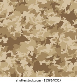 Camouflage texture seamless pattern. Abstract military camo endless ornament for army and hunting textile fabric print. Vector background.
