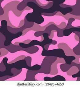 Camouflage texture seamless pattern. Abstract modern military camo background for trendy fabric and fashion print. Vector illustration.