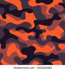 Camouflage texture seamless pattern. Abstract modern military camo background for trendy fabric and fashion print. Vector illustration.