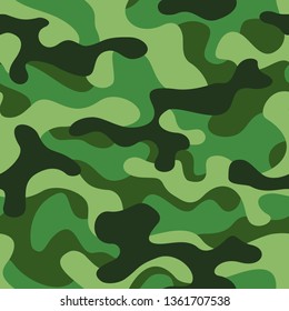 Camouflage texture seamless pattern. Abstract modern military camo background for army and hunting. Vector illustration.