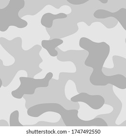 Camouflage texture seamless pattern. Abstract modern military camo endless ornament for fabric and fashion print. Vector illustration.