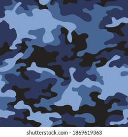 Camouflage texture seamless pattern. Abstract modern military camo texture for army and hunting print. Endless vector background.