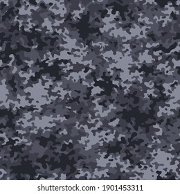 La textura de camuflaje es un patrón sin fisuras. Resumen del interminable fondo de camo moderno al estilo militar de moda. Ornamento de puntos para tela e impresión de moda. Ilustración vectorial.
